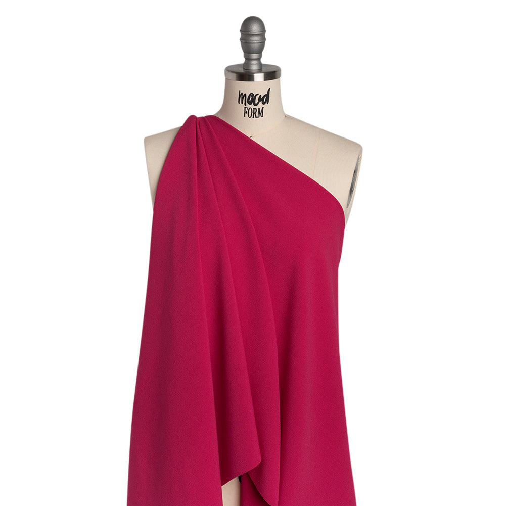 Stretch Polyester Crepe - Deep Pink - Designer Deadstock - Joann Fabrics