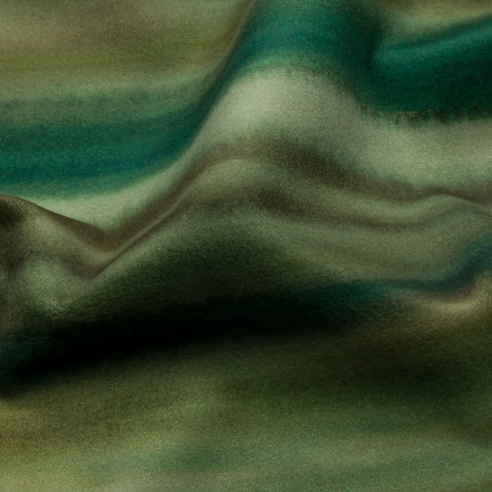 Printed Polyester Velvet - Olive Painterly Stripes - British Imported - Joann Fabrics