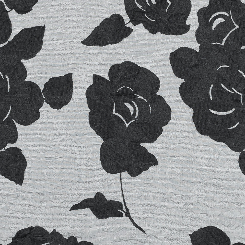 Black and Gray Rose Jacquard - Joann Fabrics