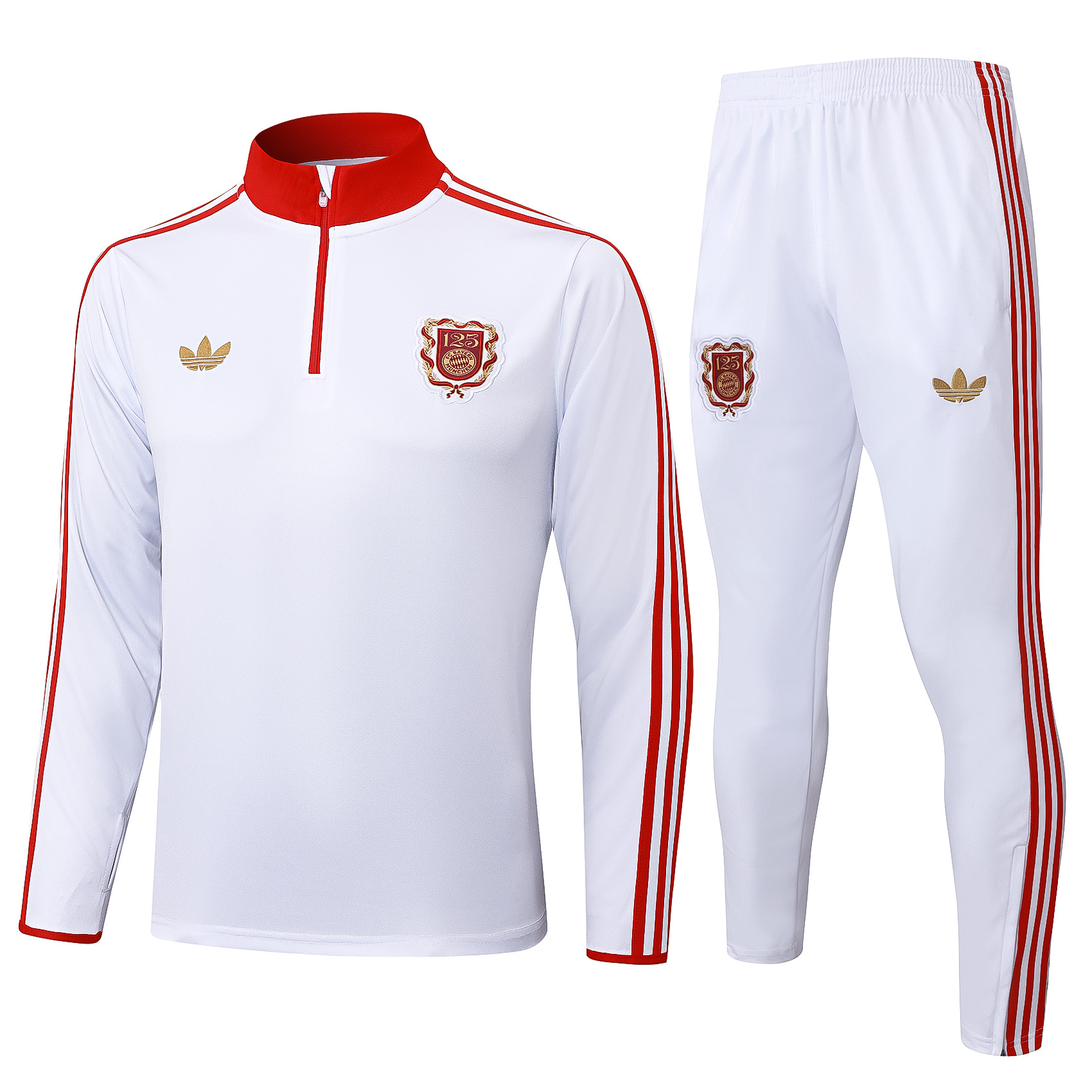 2025/2026 Bayern Munich Half-Pull Training Suit 120th Anniversary Edition Football Shirt 1:1 Thai Quality Set