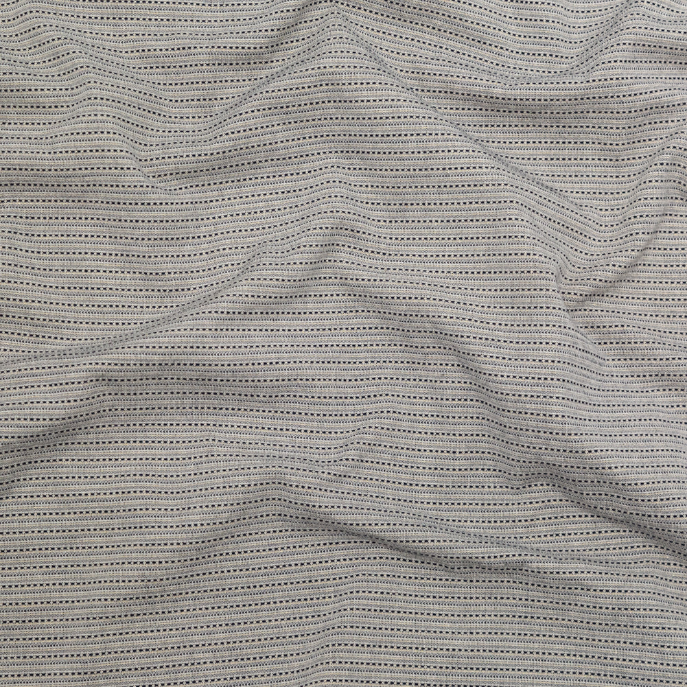 True Navy and Metallic Gold Striped Cotton Tweed - Joann Fabrics