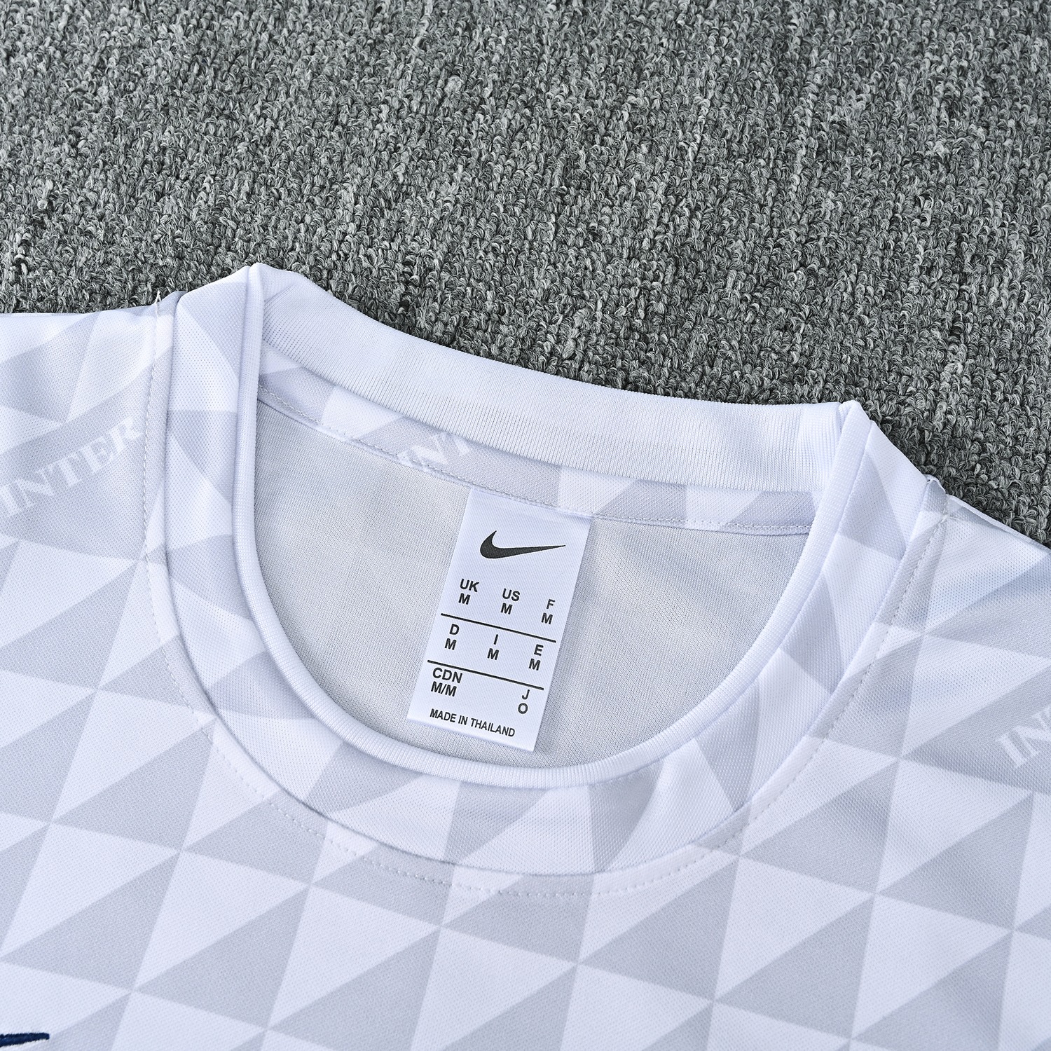 Inter Milan 26-27 Short-Sleeve Training Set - White Top & Deep Blue Shorts - UnitedFutballJersey