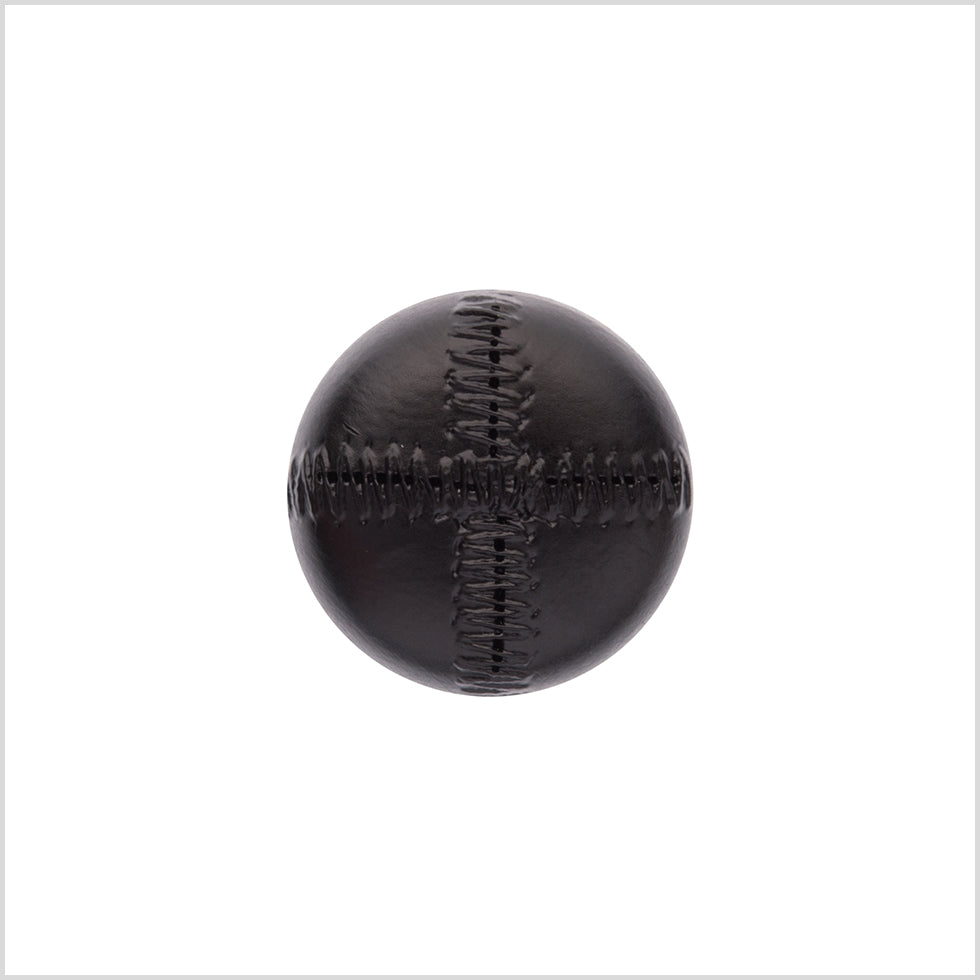 Italian Black Top-Stitched Plastic Shank Back Button - 36L/23mm - Joann Fabrics