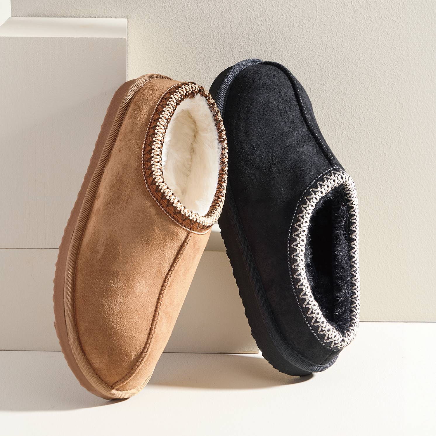 Slip-On Slippers, Faux-Suede, Nonslip Sole - Northstyle Catalog