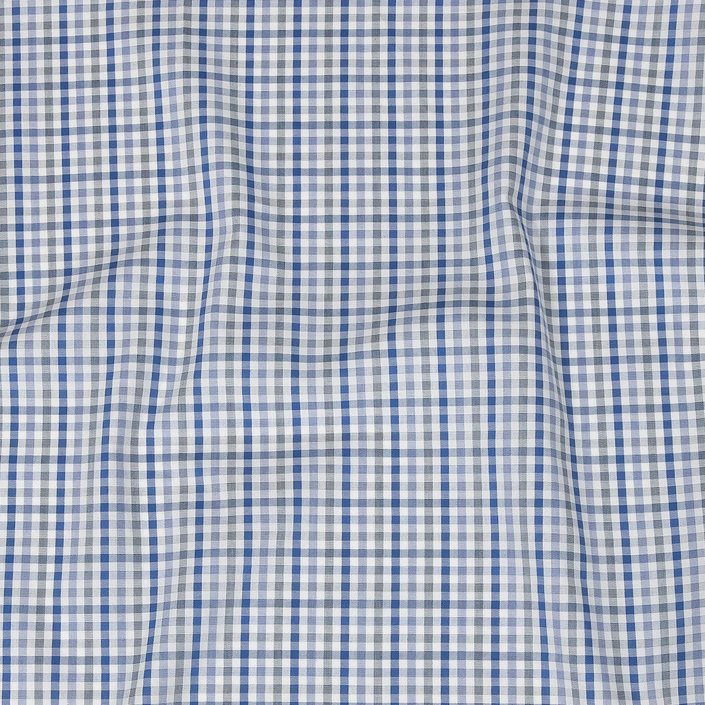 Premium Blue, Eventide and White Plaid Cotton Shirting - Joann Fabrics