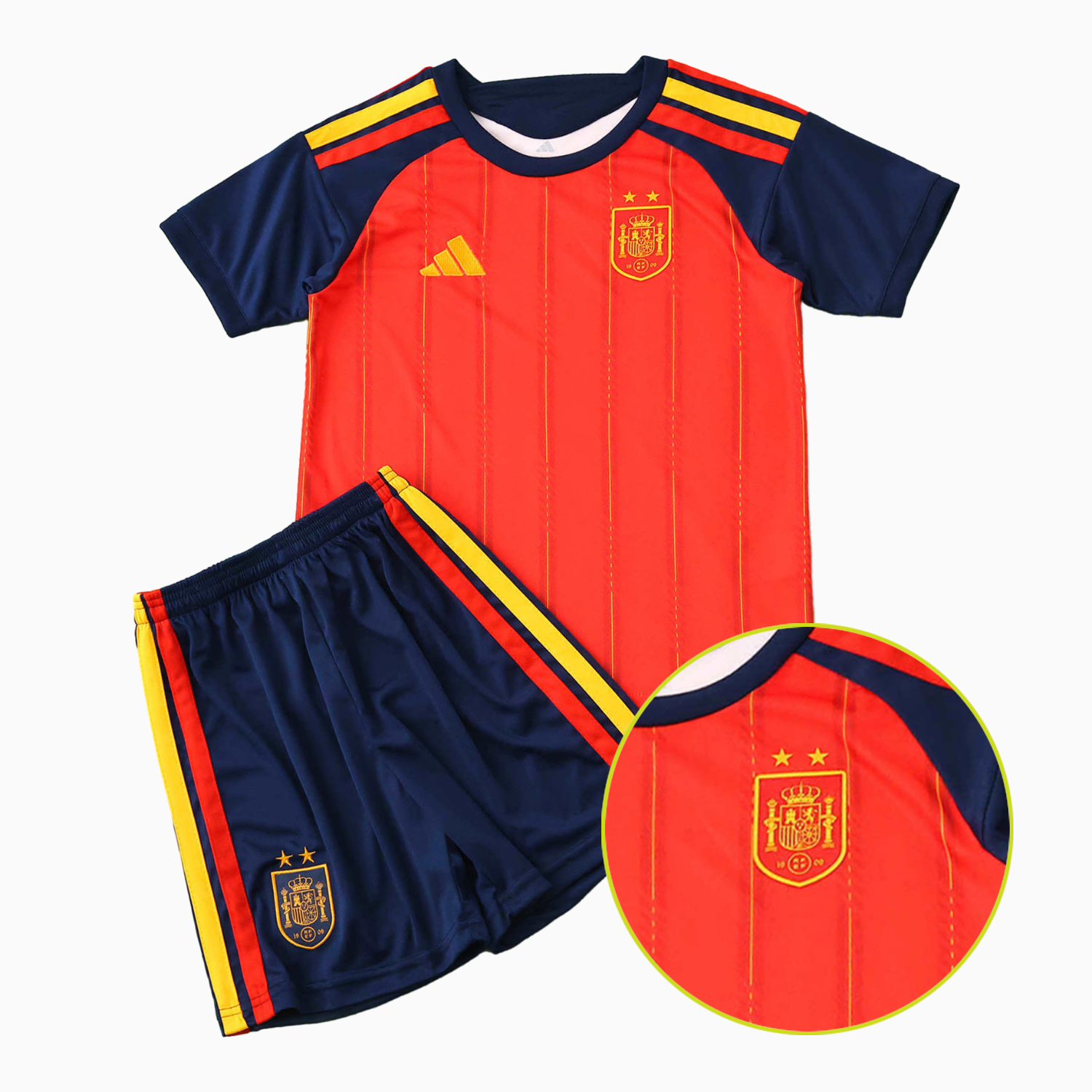 【Two-Crown Star】Spain 2026 Home Kids Kit - UnitedFutballJersey