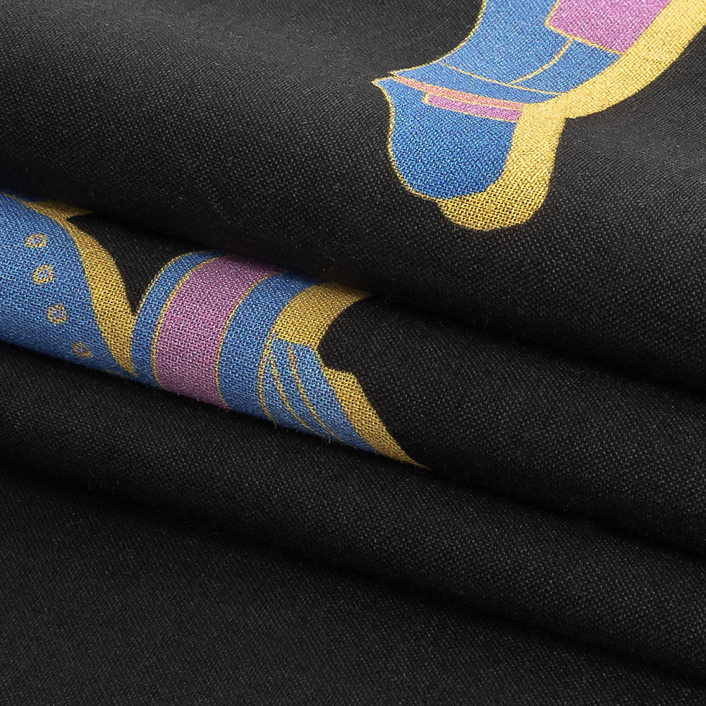 Cotton Voile - Black, Pink and Blue Astronauts in Space - Sweet Dreams Print - Mood Exclusive Sugar Collection - Joann Fabrics