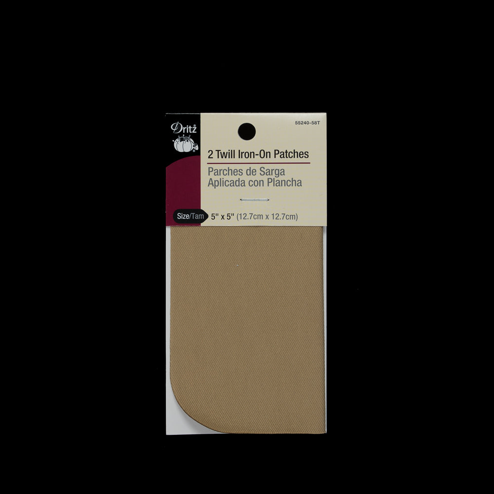 Dritz 2 Ct Khaki Twill Iron-On Patches - 5