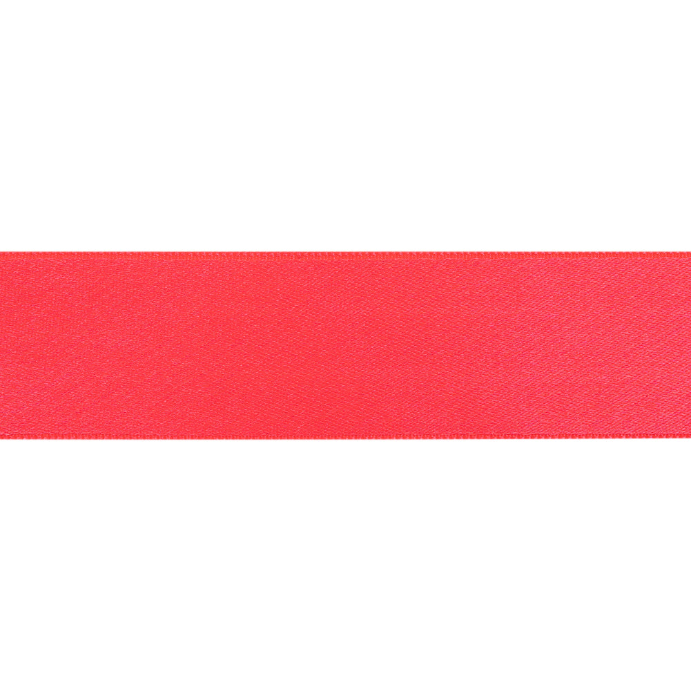 Neon Fuchsia Double Face French Satin Ribbon - 1