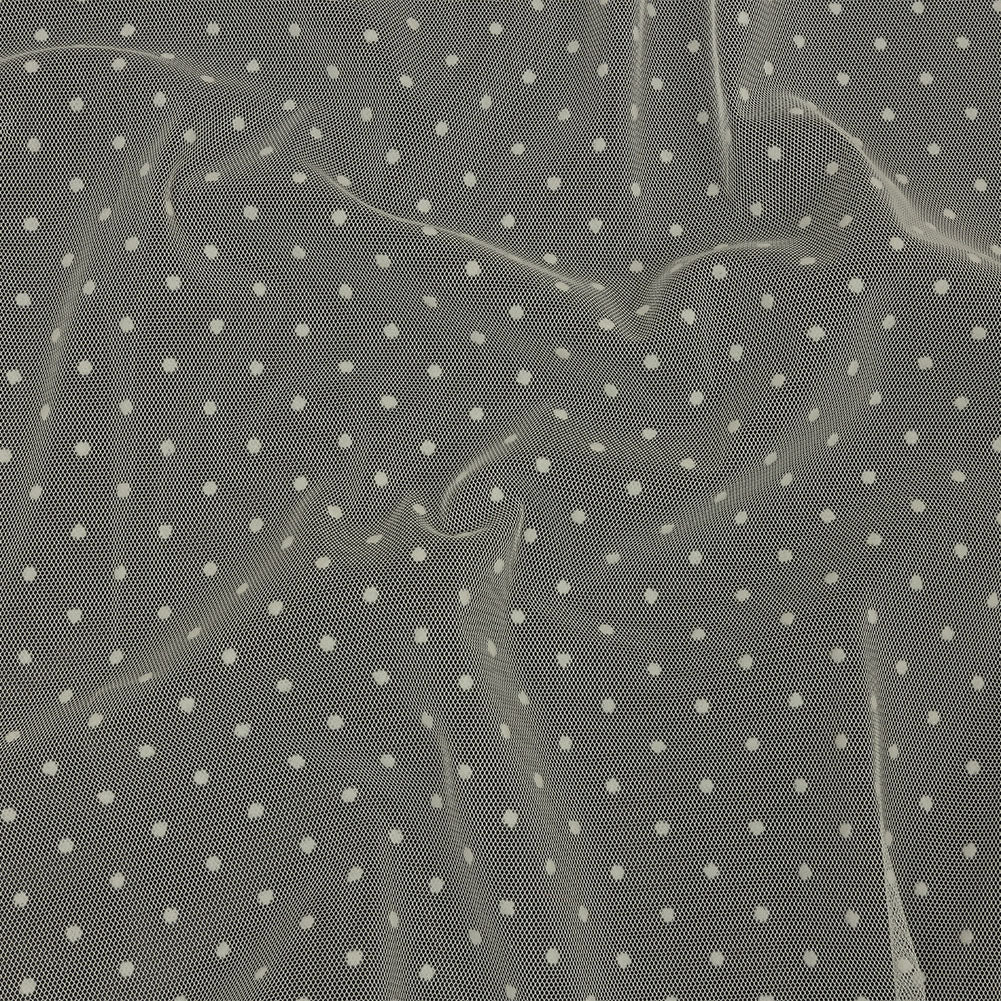 Famous Australian Designer Pearl Flocked Polka Dots Point D'esprit - Joann Fabrics