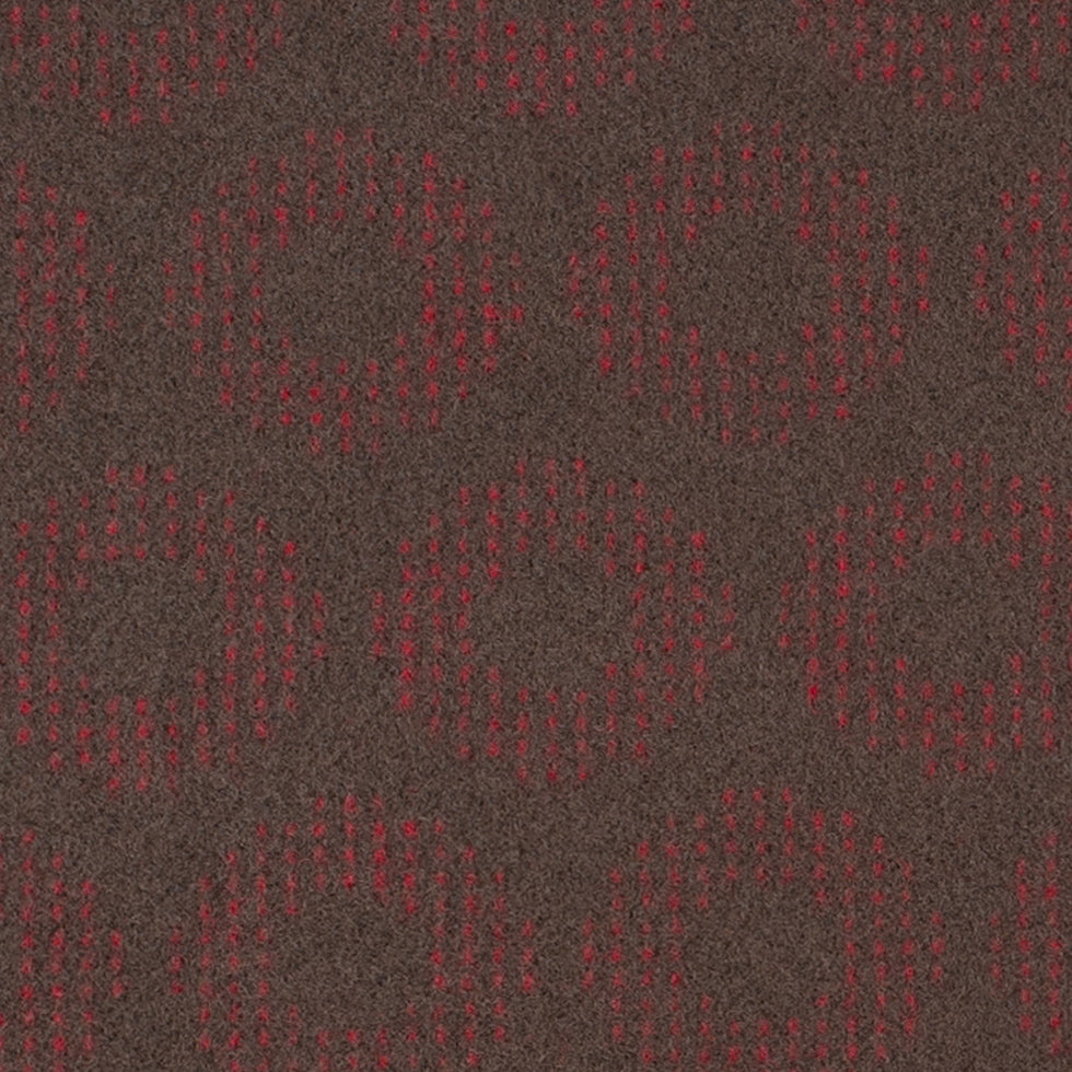 Dark Green and Red Geometric Wool Fleece - Joann Fabrics