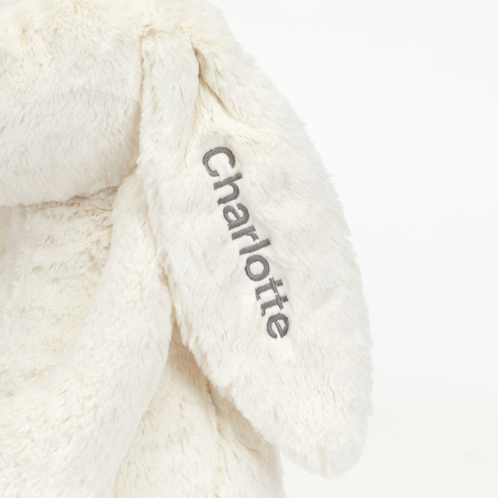 Personalized Bashful Cream Bunny Huge