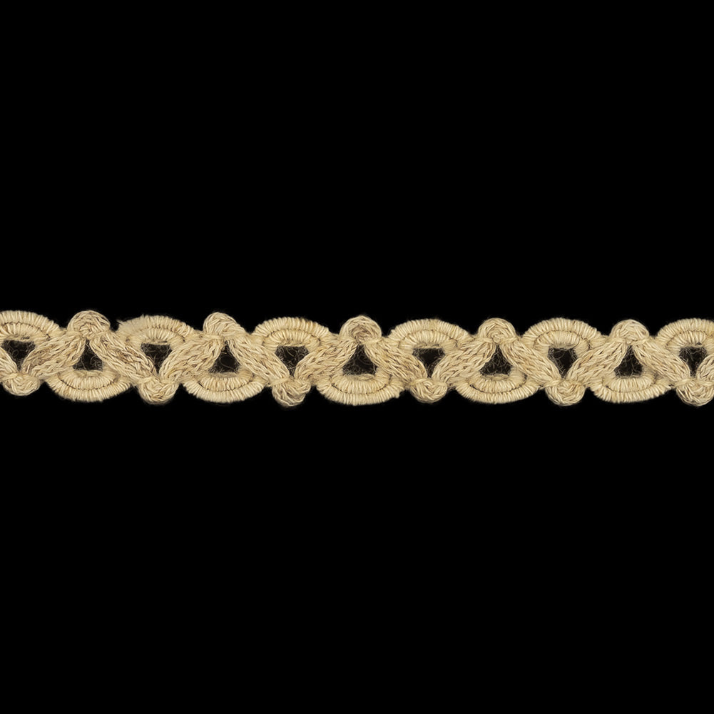 Almond Milk Waves and Zig Zags Gimp Braided Trim - 0.375