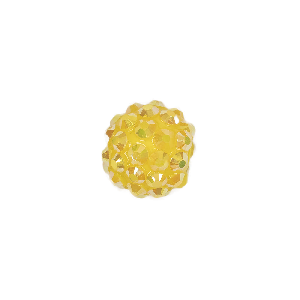Yellow AB Rhinestone and Resin Faceted 14mm Beads - 10pc - Joann Fabrics
