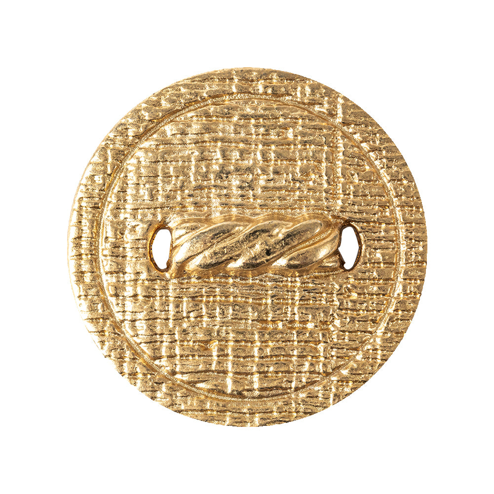Italian Gold Faux Rope Textured Shank Back Metal Button - 44L/28mm - Joann Fabrics