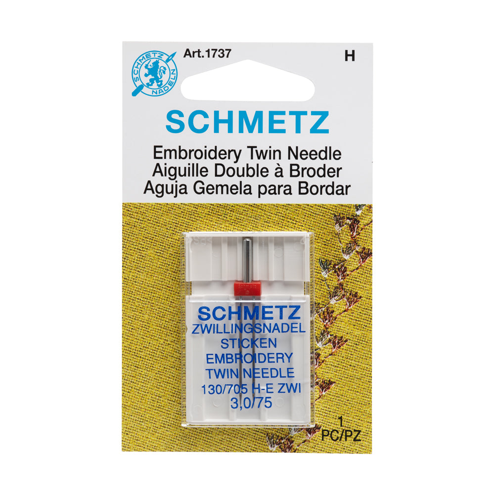 Schmetz Double Embroidery Twin Machine Needle - 3.0/75 - 1 ct - Joann Fabrics