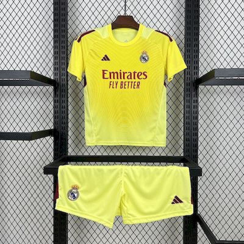 2025/2026 Real Madrid Goalkeeper 01 Football Shirt 1:1 Thai Quality Kids Size