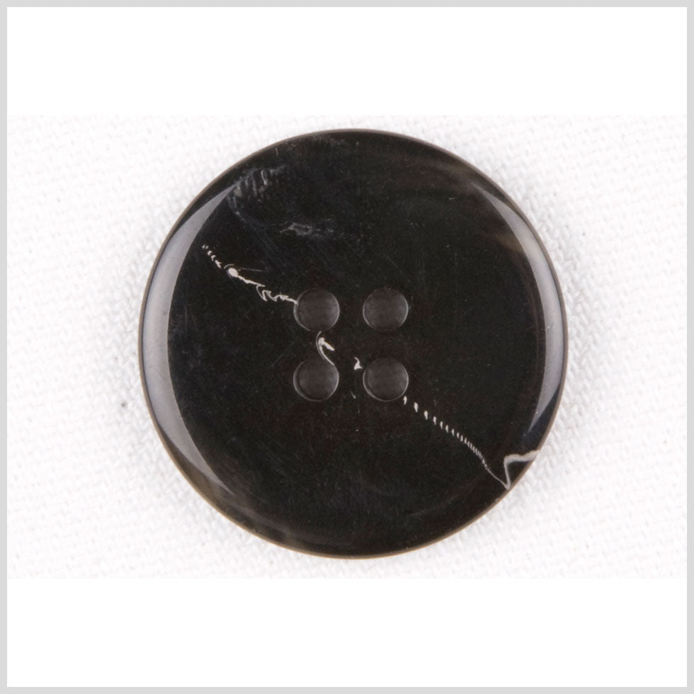 Plastic 4-Hole Button - 40L/25.5mm - Black, Brown and White Swirls - Joann Fabrics