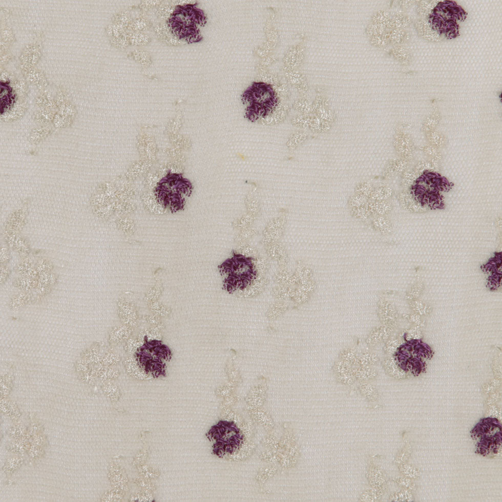 Antique Gold and Eggplant Stretch Floral Lace - Joann Fabrics