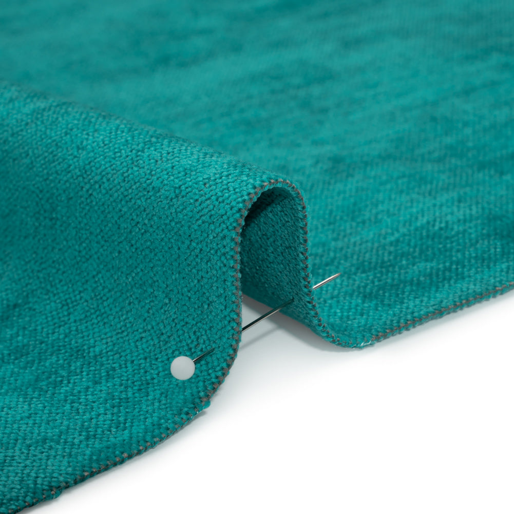 Upholstery Chenille with Latex Backing - Turquoise - Tonnet Collection - Joann Fabrics