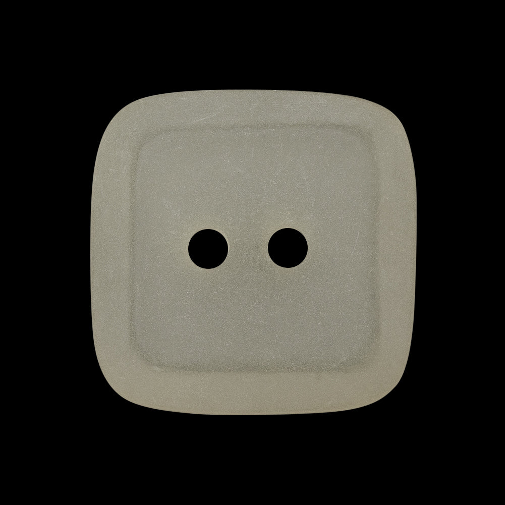 Square Plastic 2-Hole Button - 40L/25.5mm - Frosted Translucent Off White - Joann Fabrics