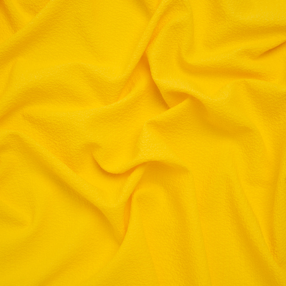 Stretch Polyester Seersucker - Sun Yellow - Designer Deadstock - Joann Fabrics