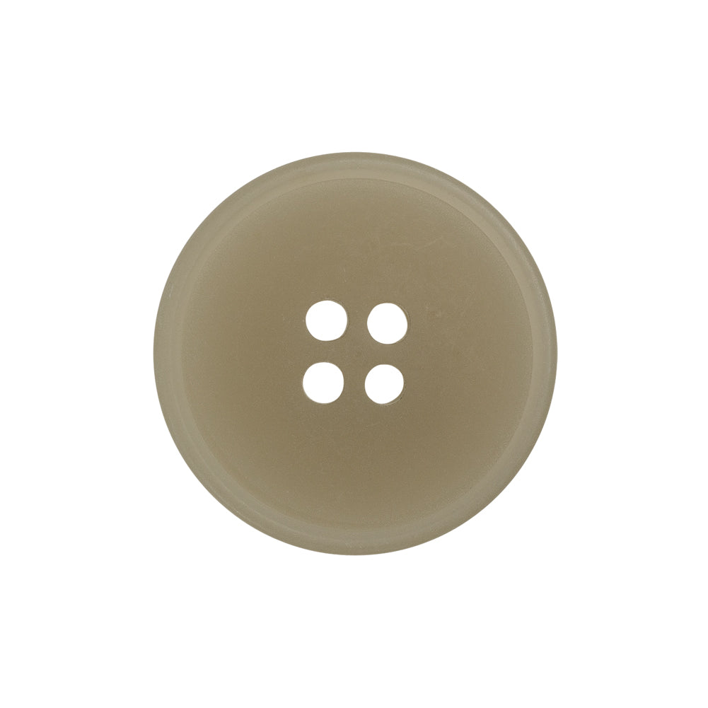 Plastic 4-Hole Button - 38L/24mm - Frosted Off White Narrow Rim - Joann Fabrics