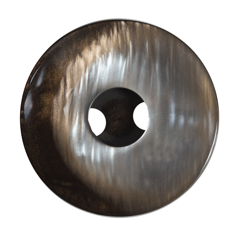 Italian Black and Copper Iridescent 2-Hole Button - 54L/34mm - Joann Fabrics