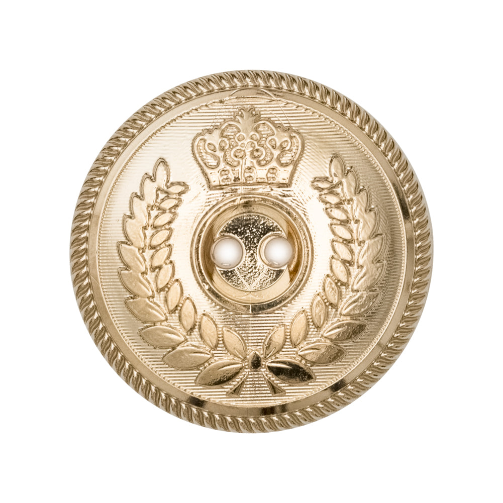 Italian Gold 2-Hole Crest Button - 44L/28mm - Joann Fabrics
