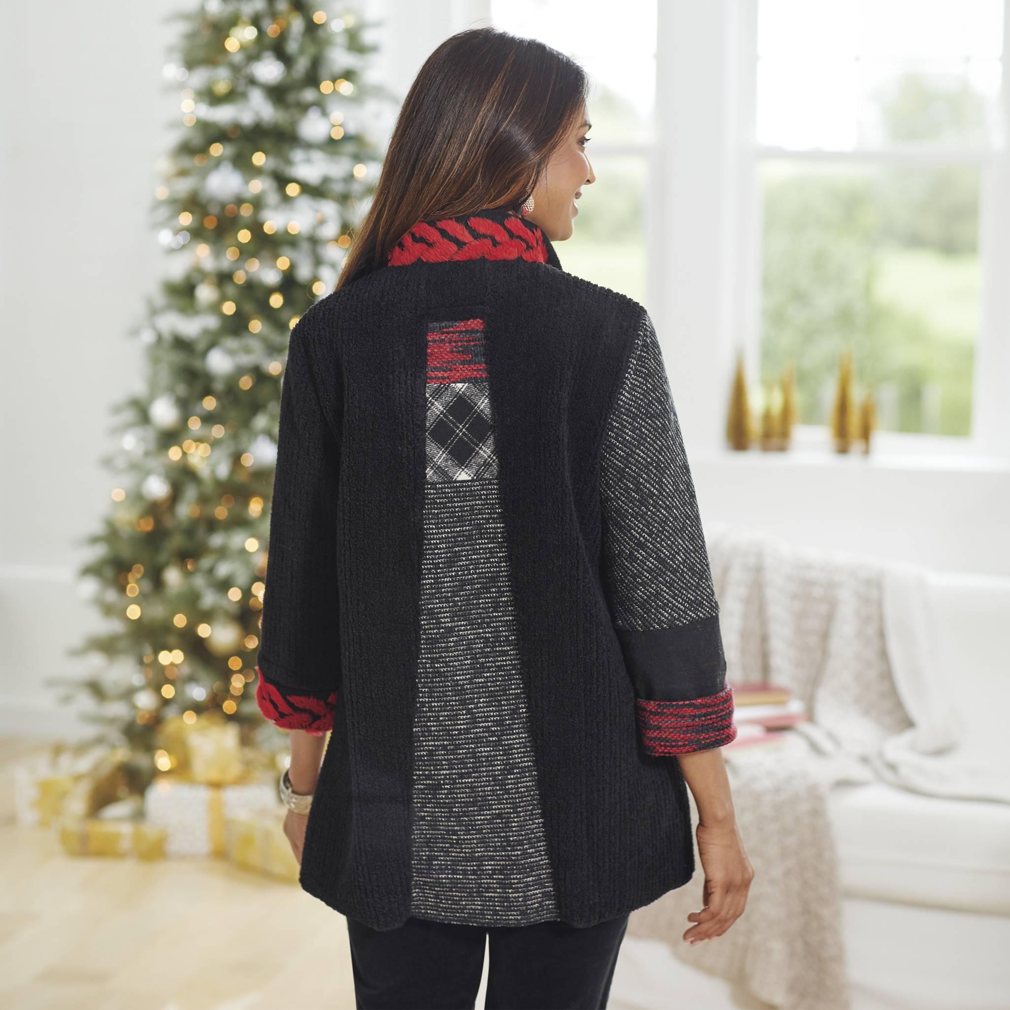 Patch Jacket, 3/4 Sleeves, Stand Up Collar Snap Closure, Front Pockets - Northstyle Catalog