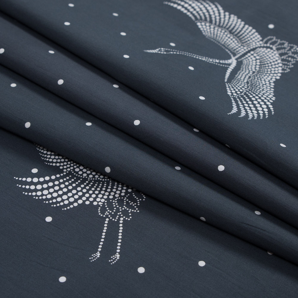 European Black and White Constellation Cranes Cotton Poplin - Joann Fabrics