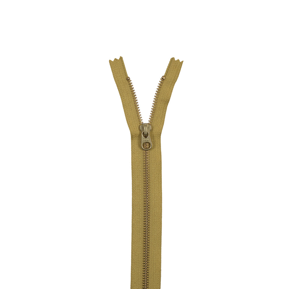 Metal Closed Bottom Zipper with Gold Teeth 12
