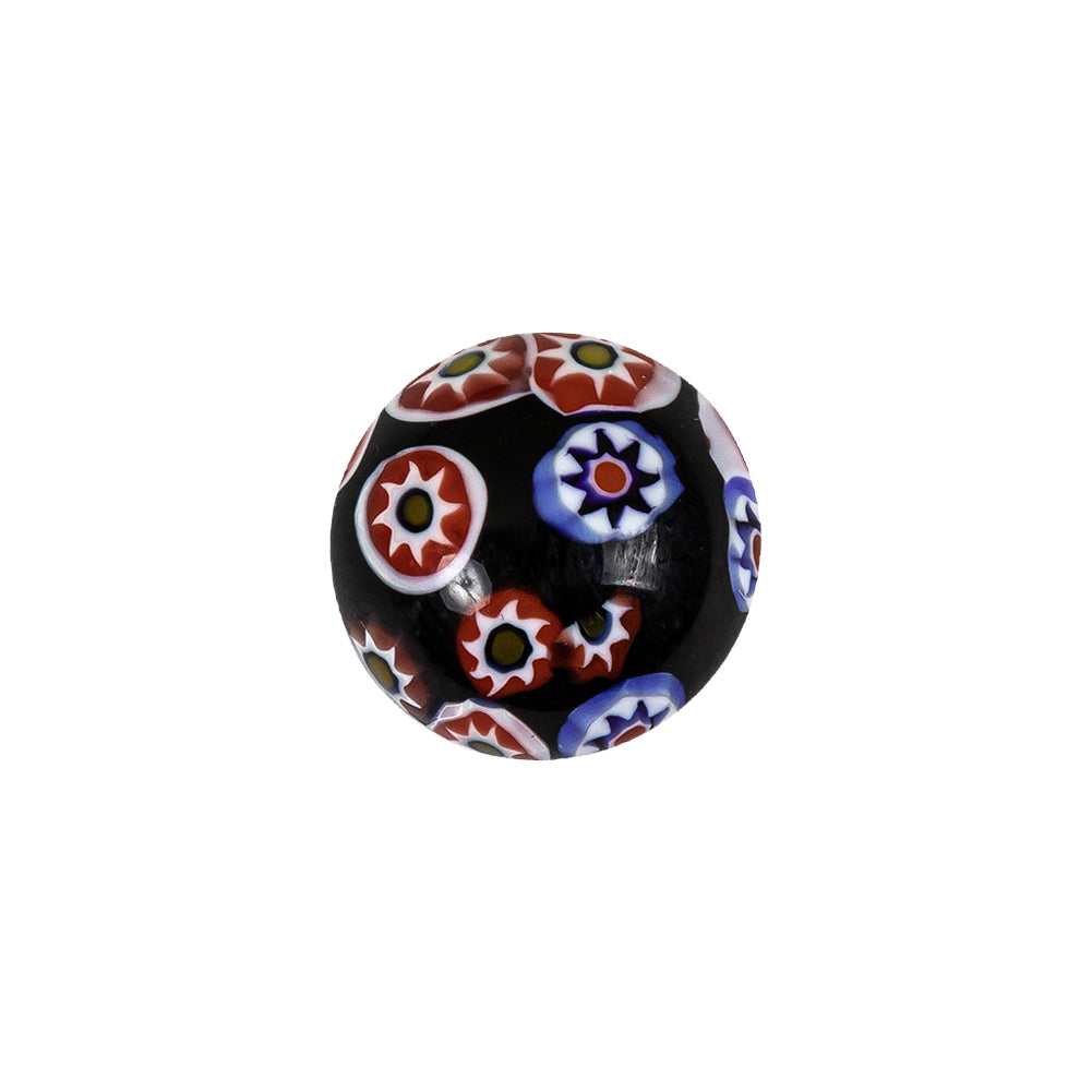 Vintage Black, Red and Blue Mosaic Domed Shank Back Glass Button - 24L/15mm - Joann Fabrics