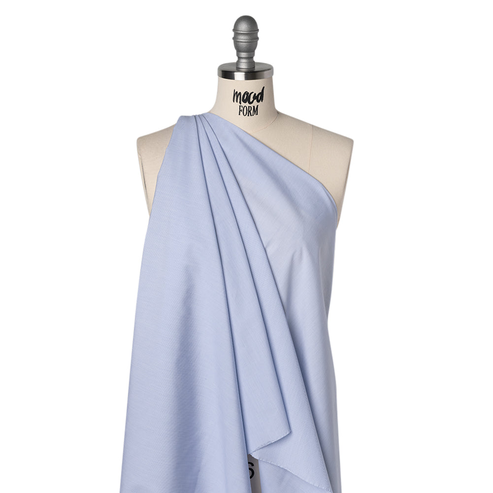 Cotton Shirting - Sky Blue and White Pinstripes - Deadstock - Joann Fabrics