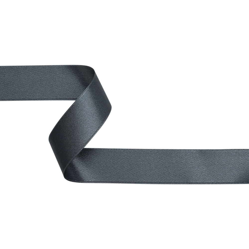 Silver Double Face French Satin Ribbon - 1