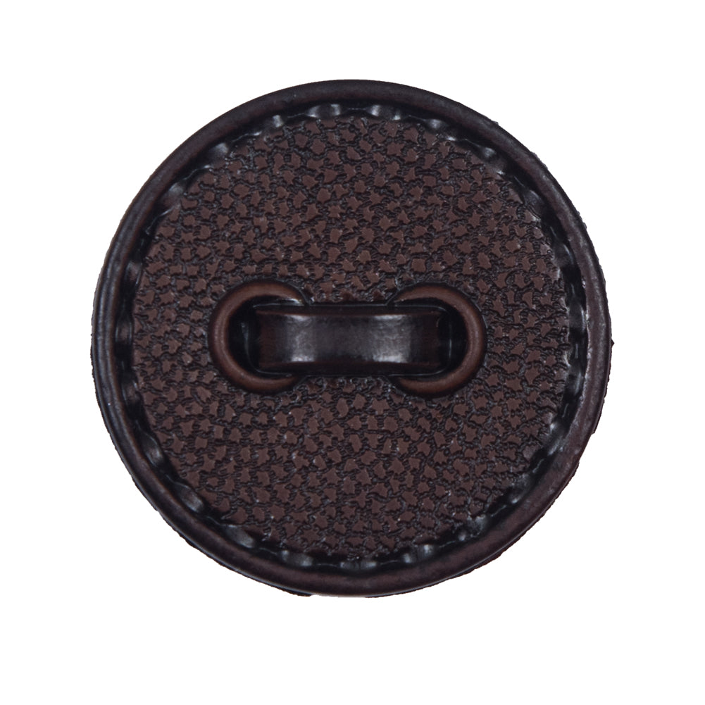 Dark Brown Faux Leather Plastic Shank Back Button - 44L/28mm - Joann Fabrics