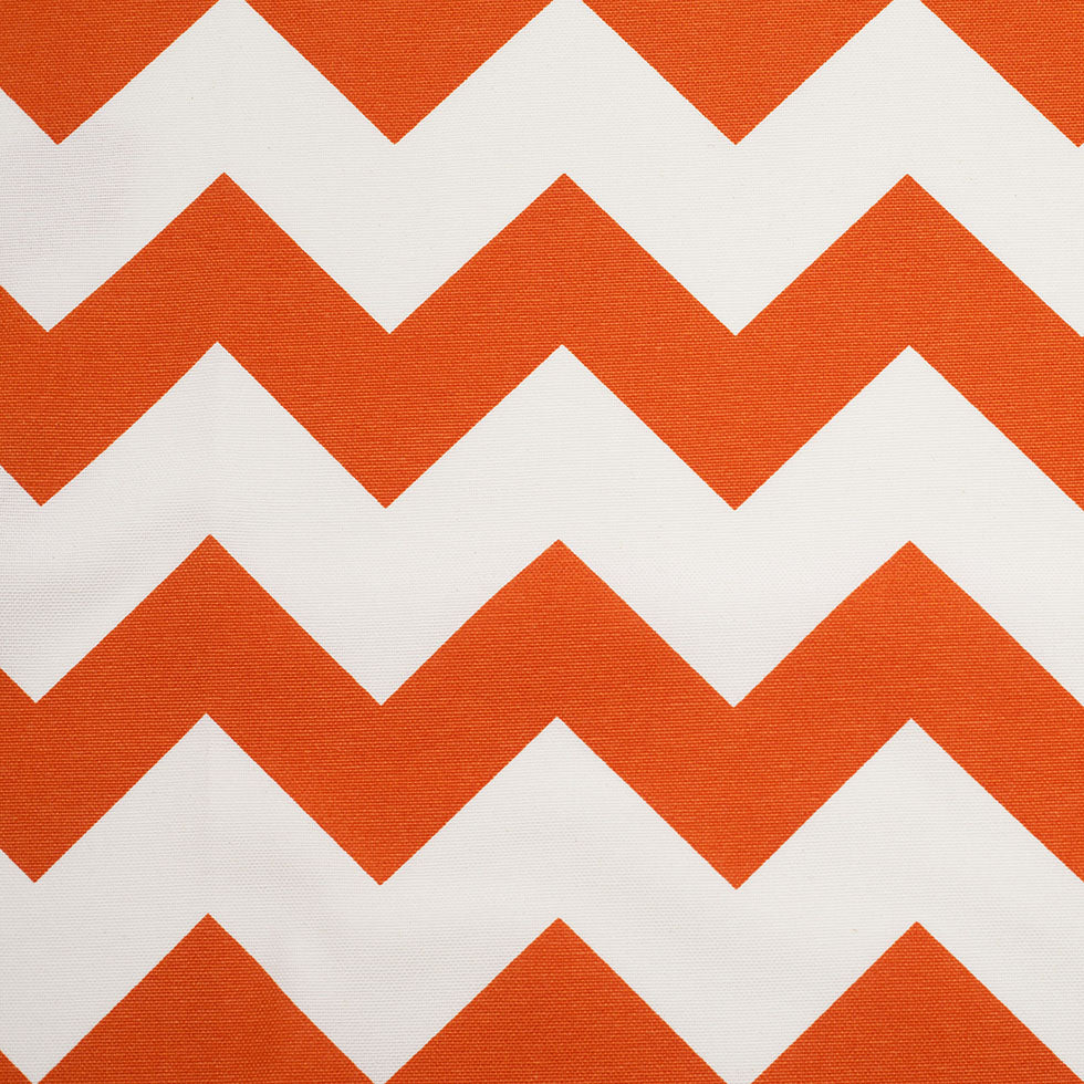 Spanish Orange/White Geometric Poly-Cotton Woven - Joann Fabrics