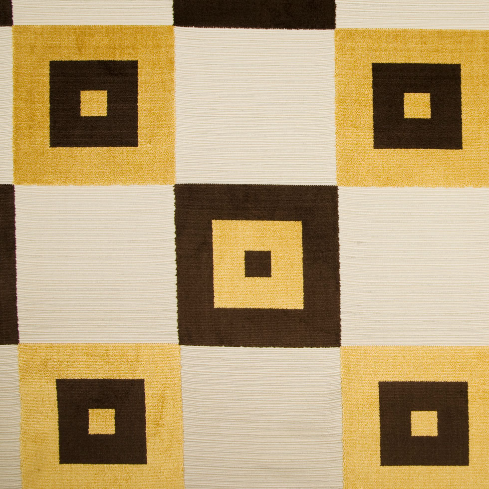Gold/Chocolate/Natural Geometric Chenille - Joann Fabrics
