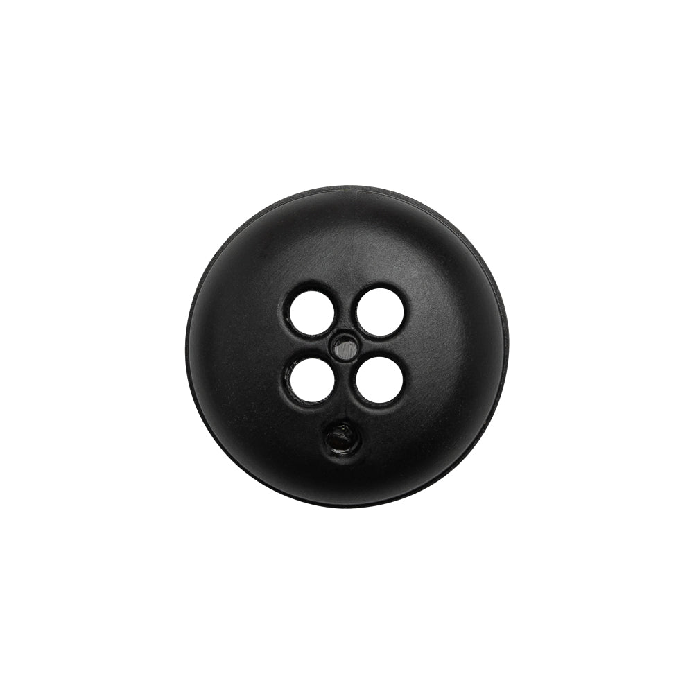 Plastic 4 Hole Button - Ribbed Black Bowl Shaped - 32L/20mm - Joann Fabrics