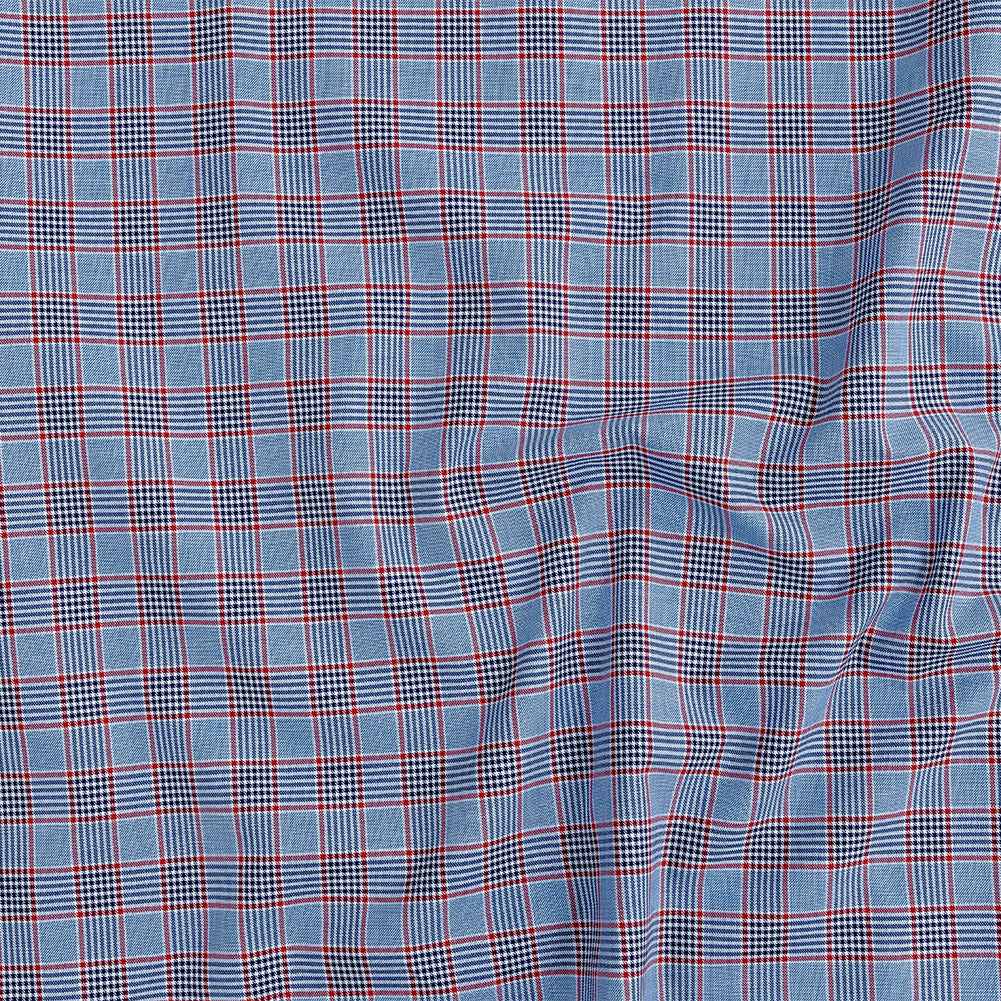 Premium Blue Ribbon and Red Plaid Cotton Shirting - Joann Fabrics
