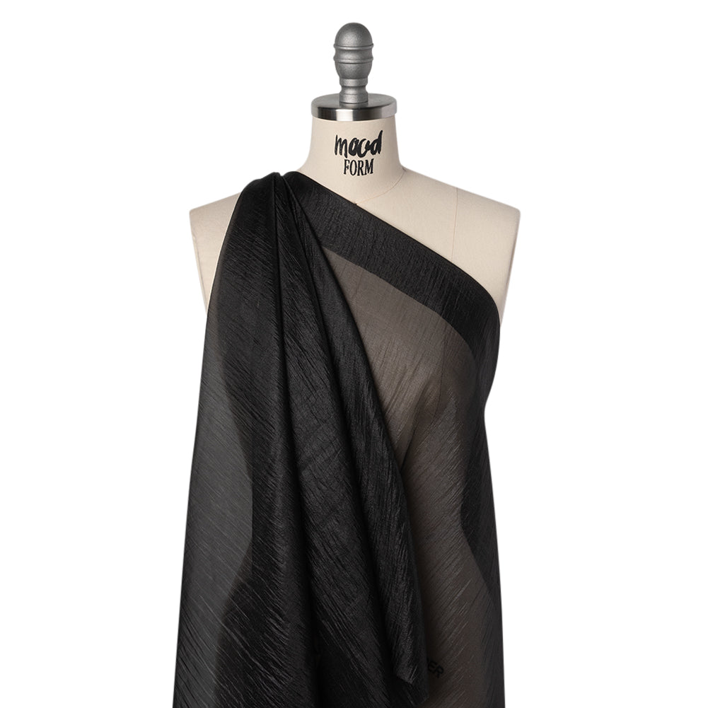 Billowy Lightweight Polyester Organza - Black - Famous Australian Designer Deadstock - Joann Fabrics