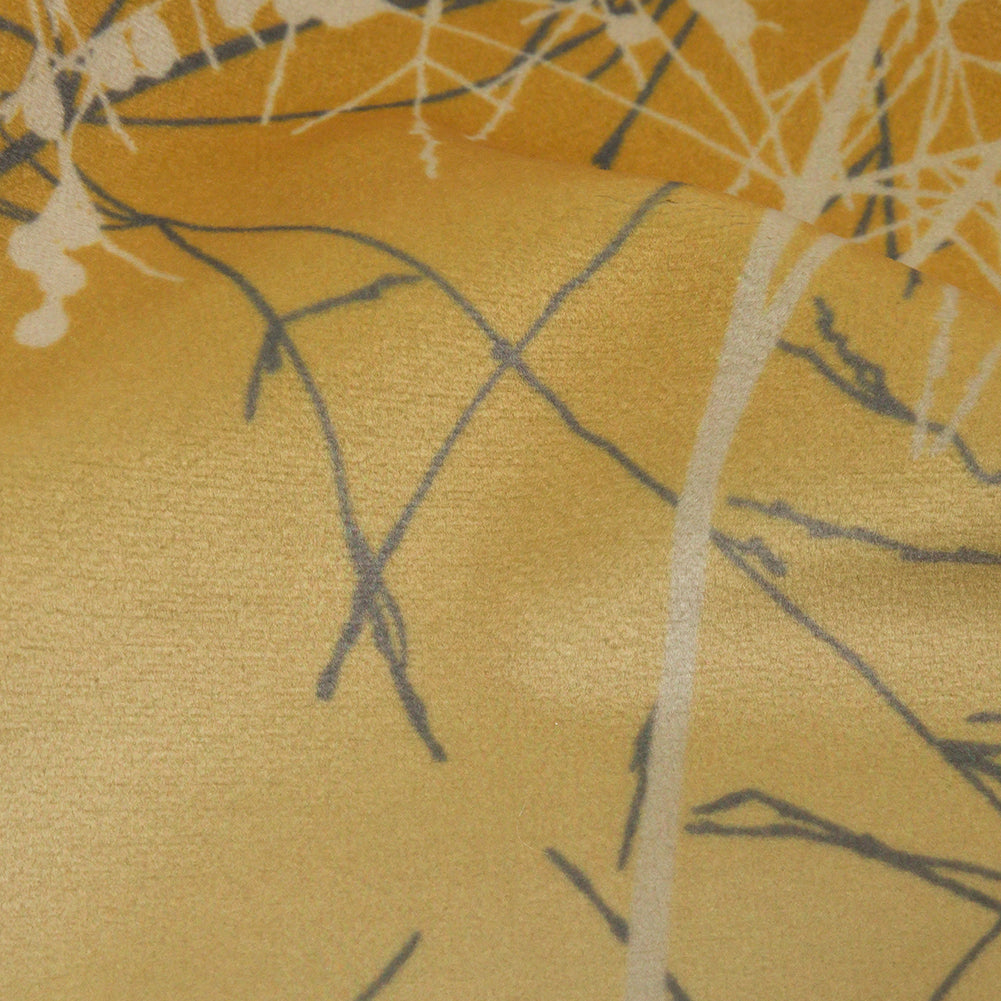 Printed Polyester Velvet - Yellow Ochre Meadow Grass Ombre - British Imported - Joann Fabrics