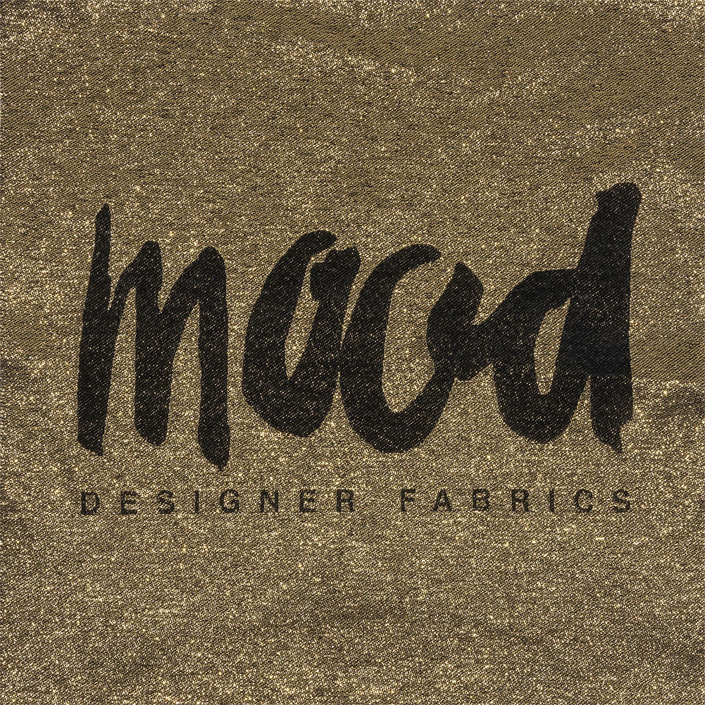 Mood Designer Fabrics Metallic Gold and Black Oversized Square Patch - 18.875