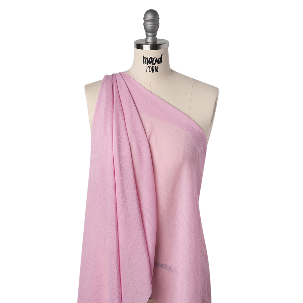 Slubbed Rayon and Polyester Woven - Prima Pink - Designer Deadstock - Joann Fabrics