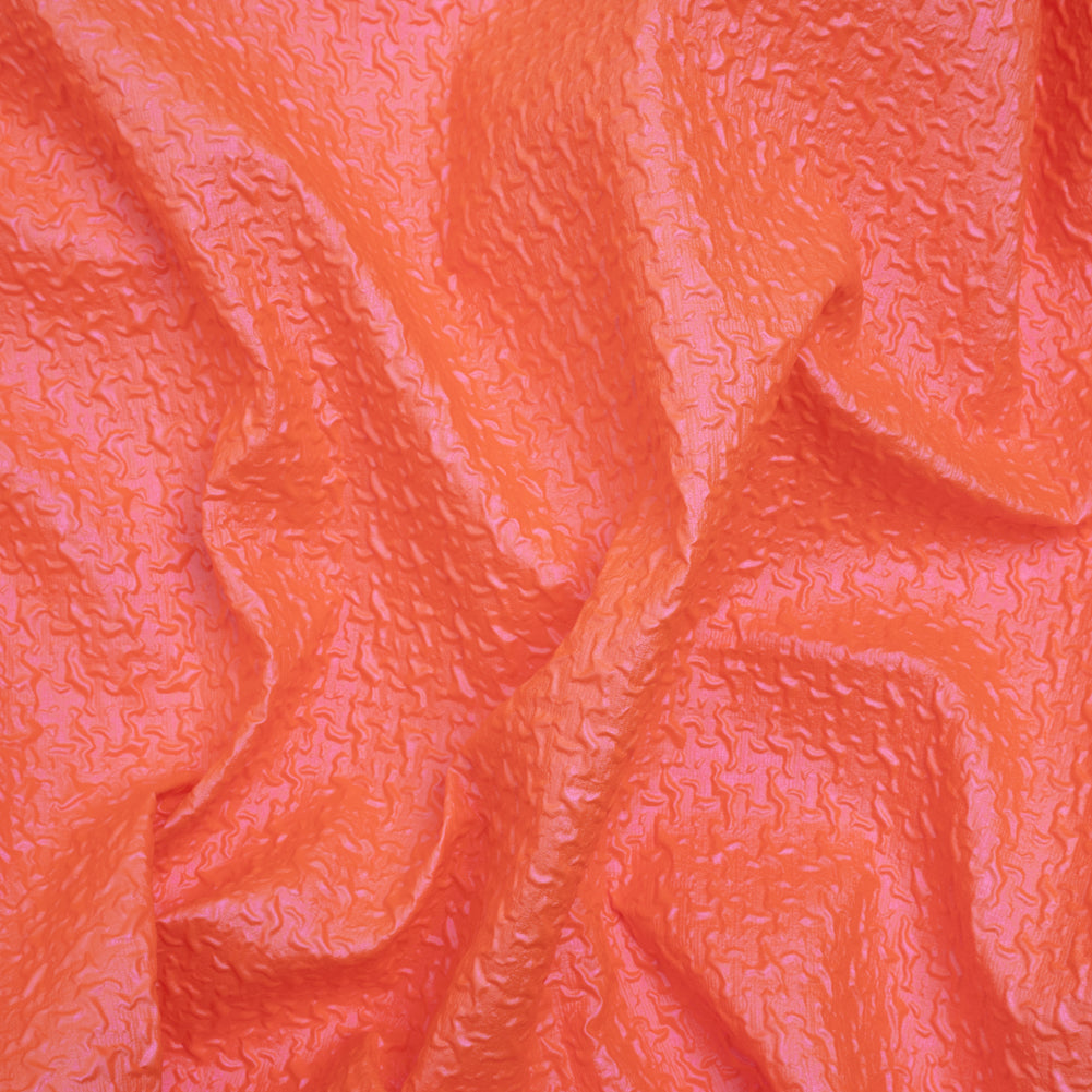 Puckered Novelty Jacketing - Coral Abstract - Edana Collection - Joann Fabrics