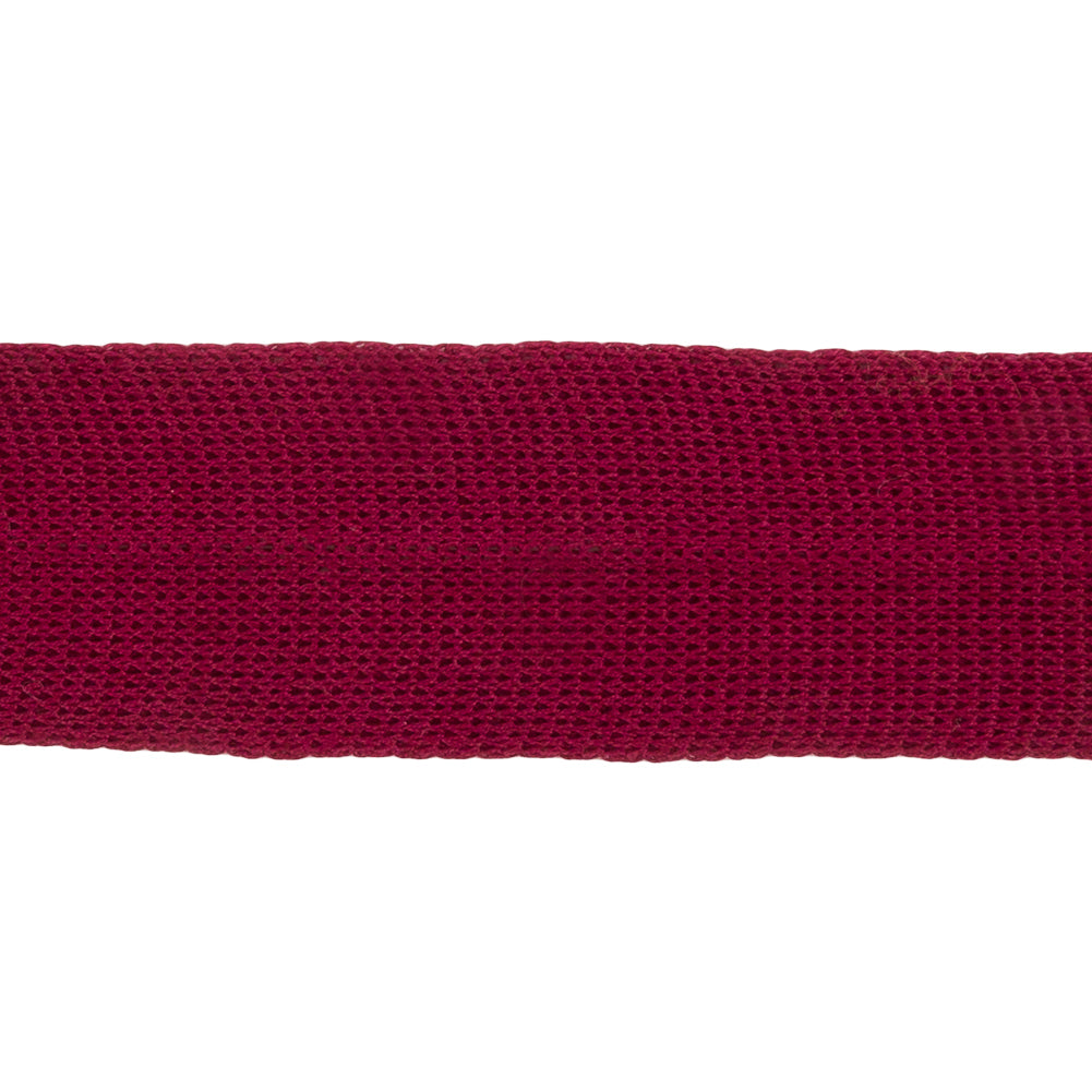 Wine Cotton Knit Foldover Trim - 1.25