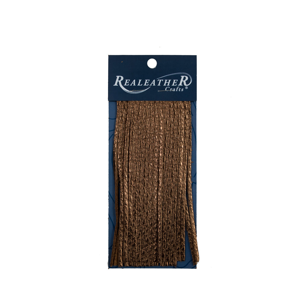 Realeather Metallic Bronze Deerskin Fringe Trim - Joann Fabrics