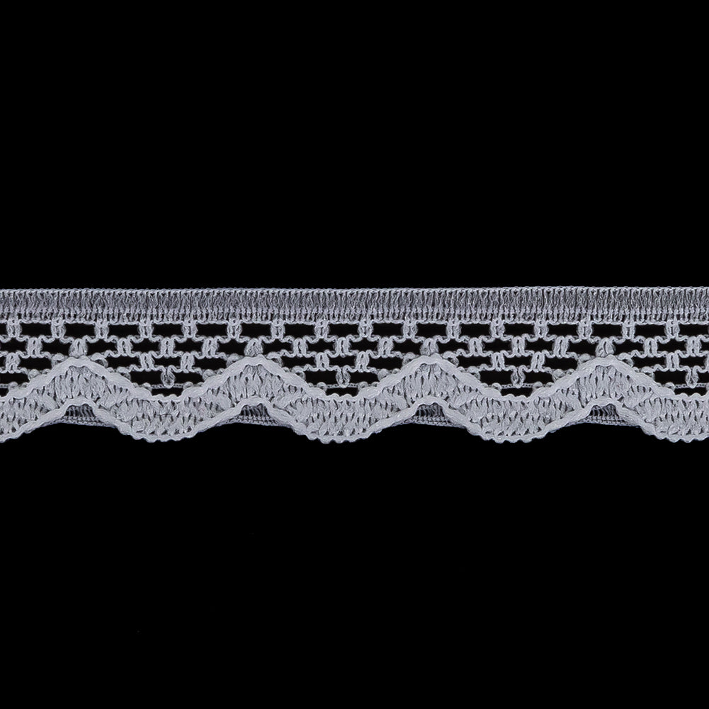 Snow White Scalloped Edge Lace Geometric Trimming - 0.5
