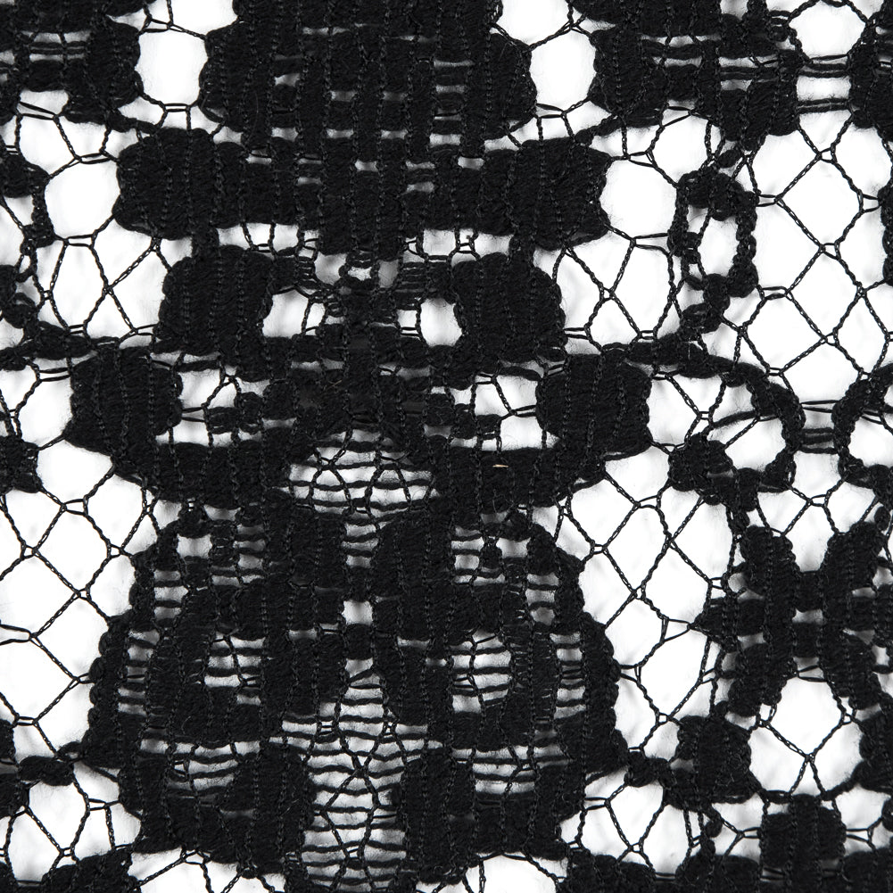 Black Floral Cotton and Polyester Lace - Joann Fabrics