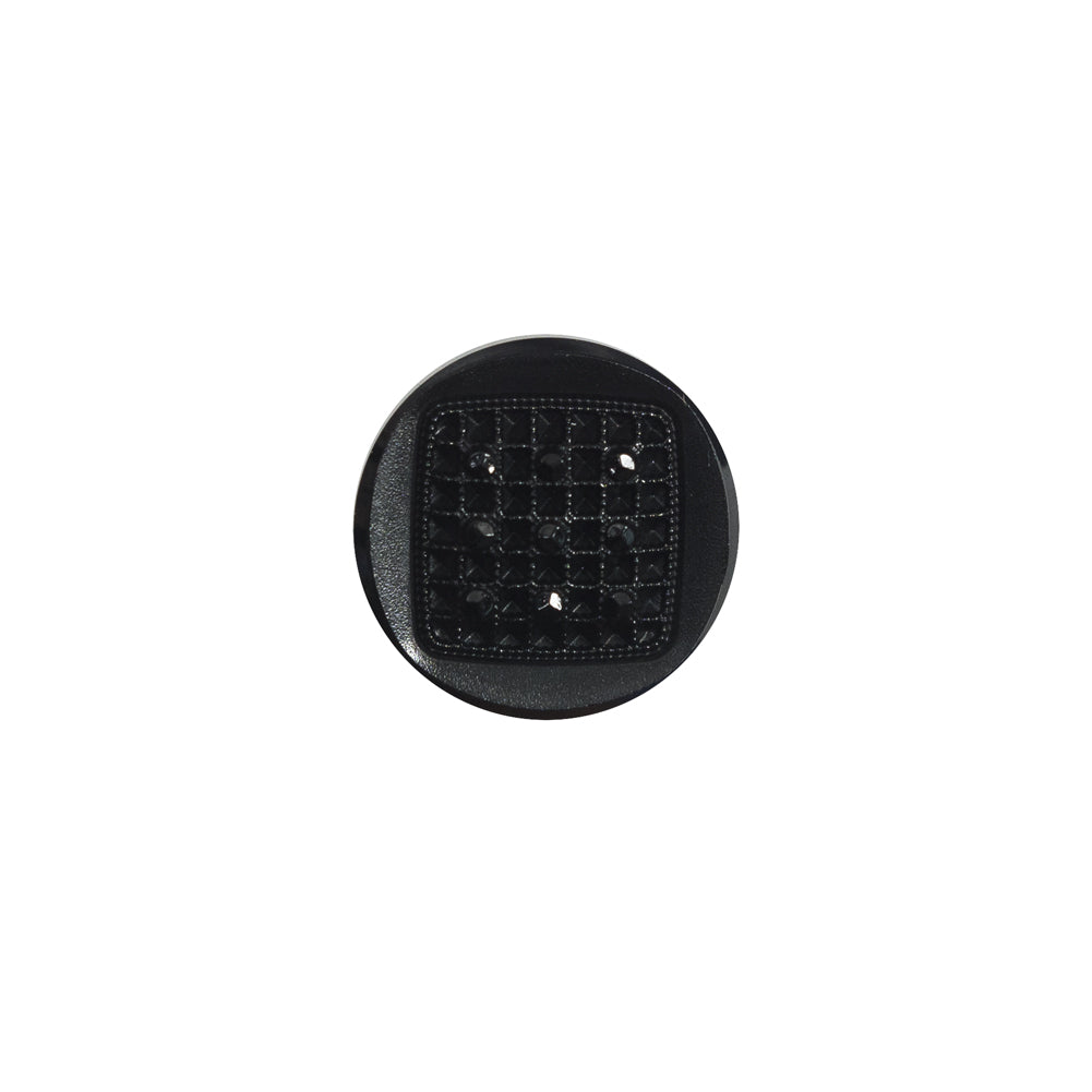 Italian Black Shank Back Plastic Button - 24L/15mm - Joann Fabrics